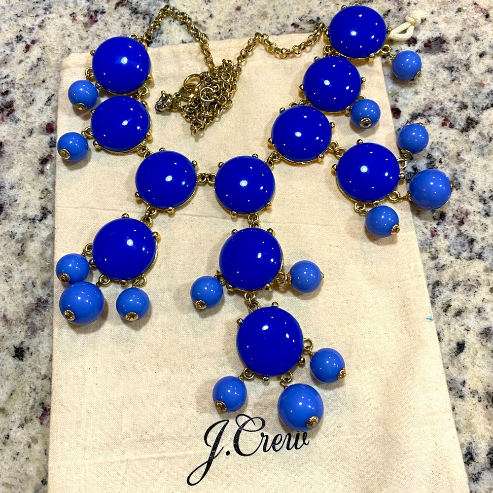 JCrew bubble necklace in brilliant blue